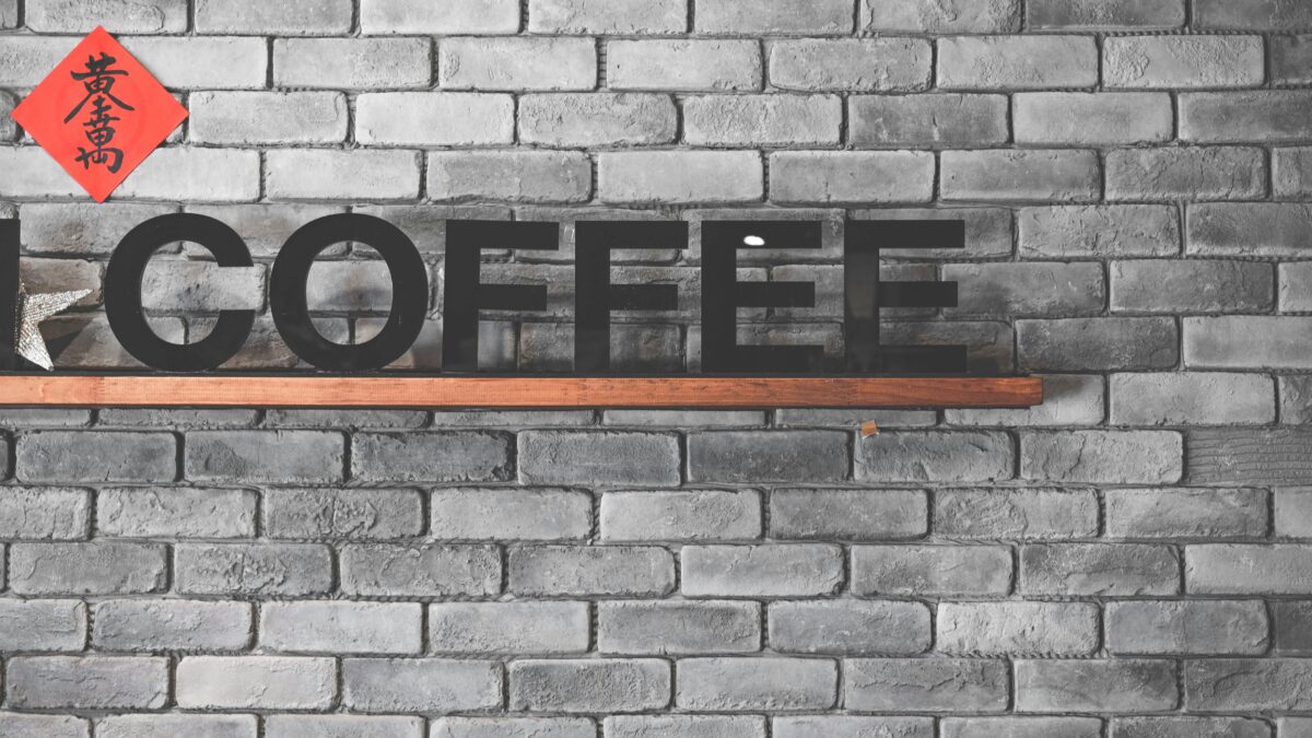 coffee freestanding letters decor