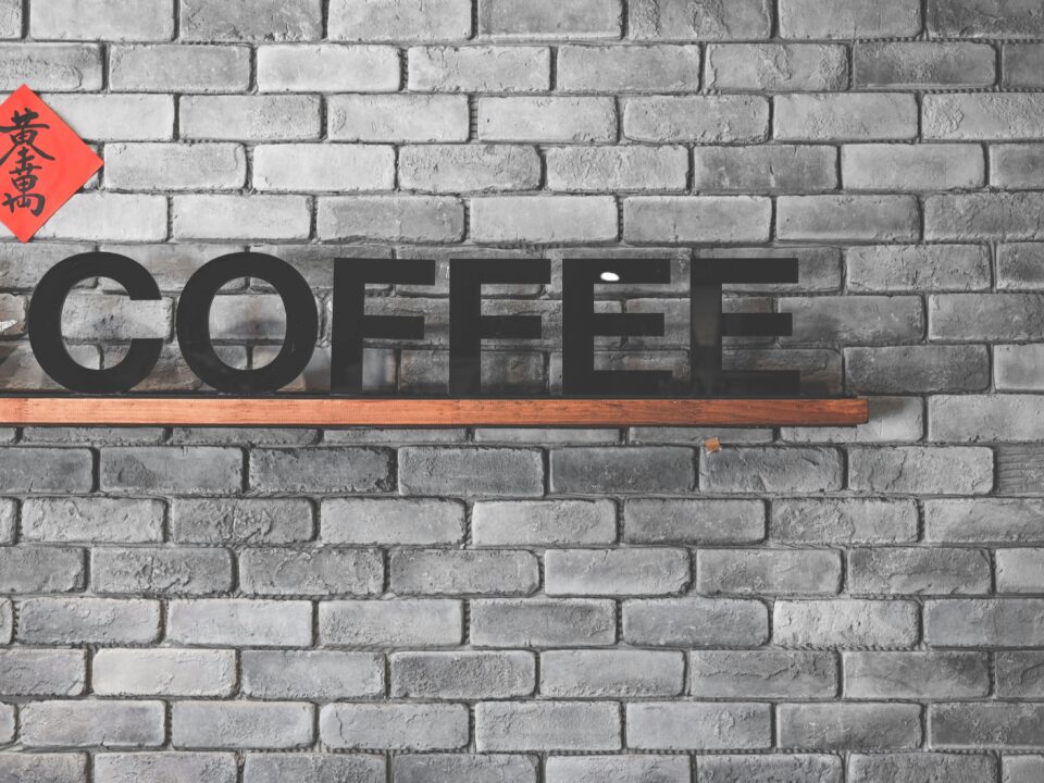 coffee freestanding letters decor