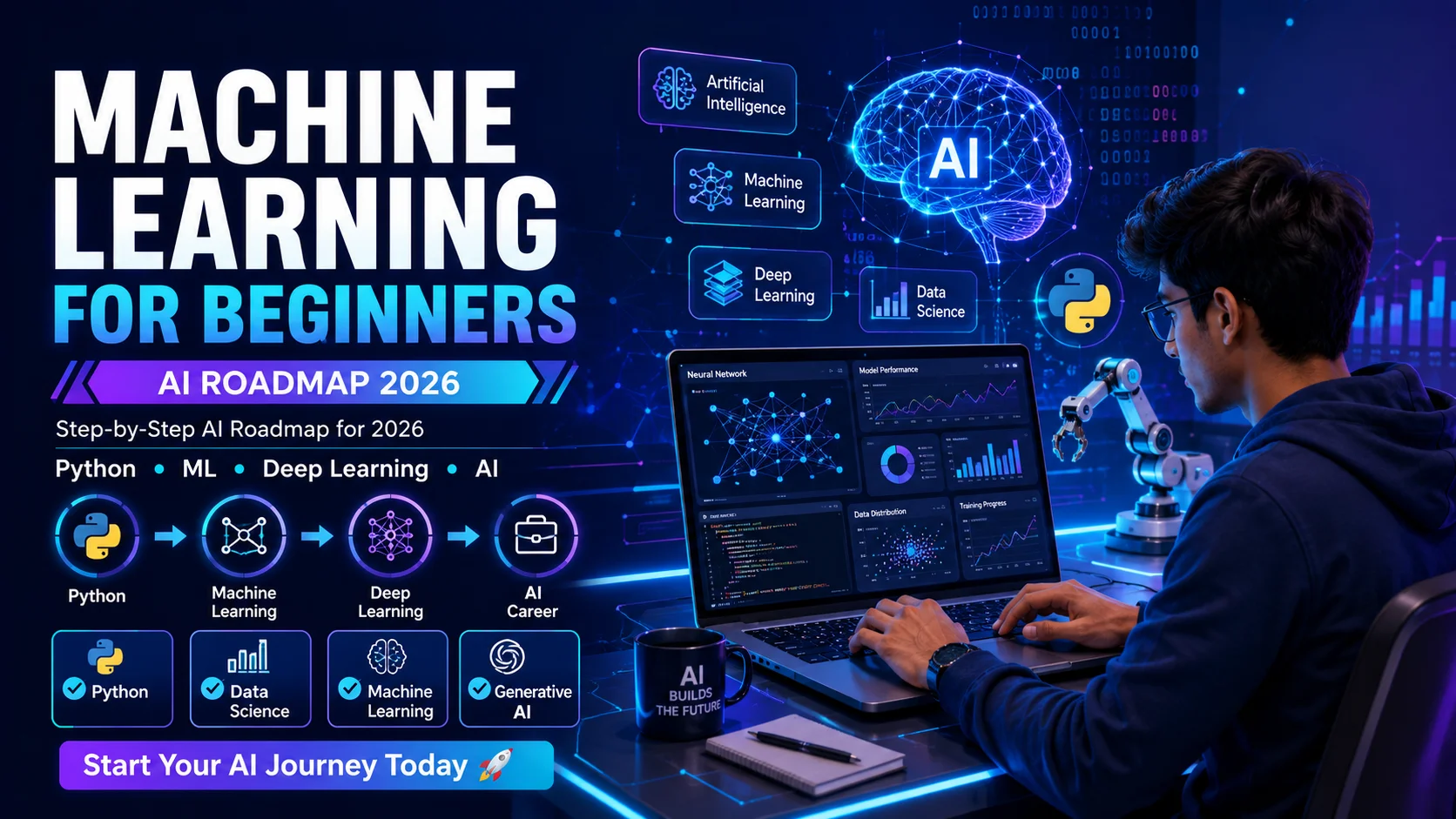 Machine Learning for Beginners | Step-by-Step Roadmap to Learn AI in 2026