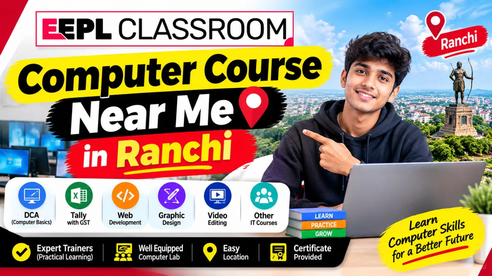 Computer Course Near Me in Ranchi | Learn Job-Ready Computer Skills at EEPL Classroom