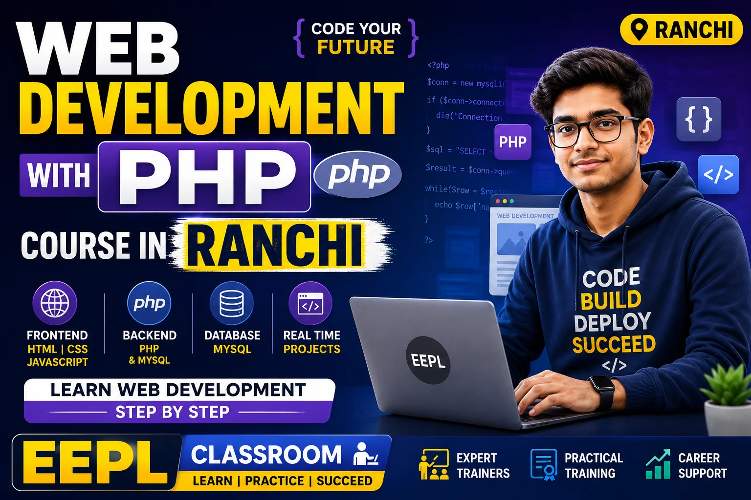Web Development With PHP Course in Ranchi | Learn Web Development at EEPL Classroom