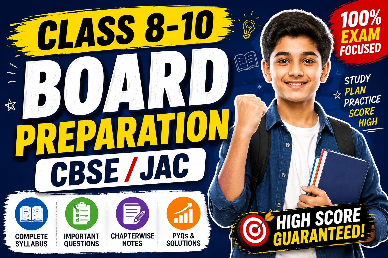 Class 8-10 Board Preparation (CBSE/JAC)